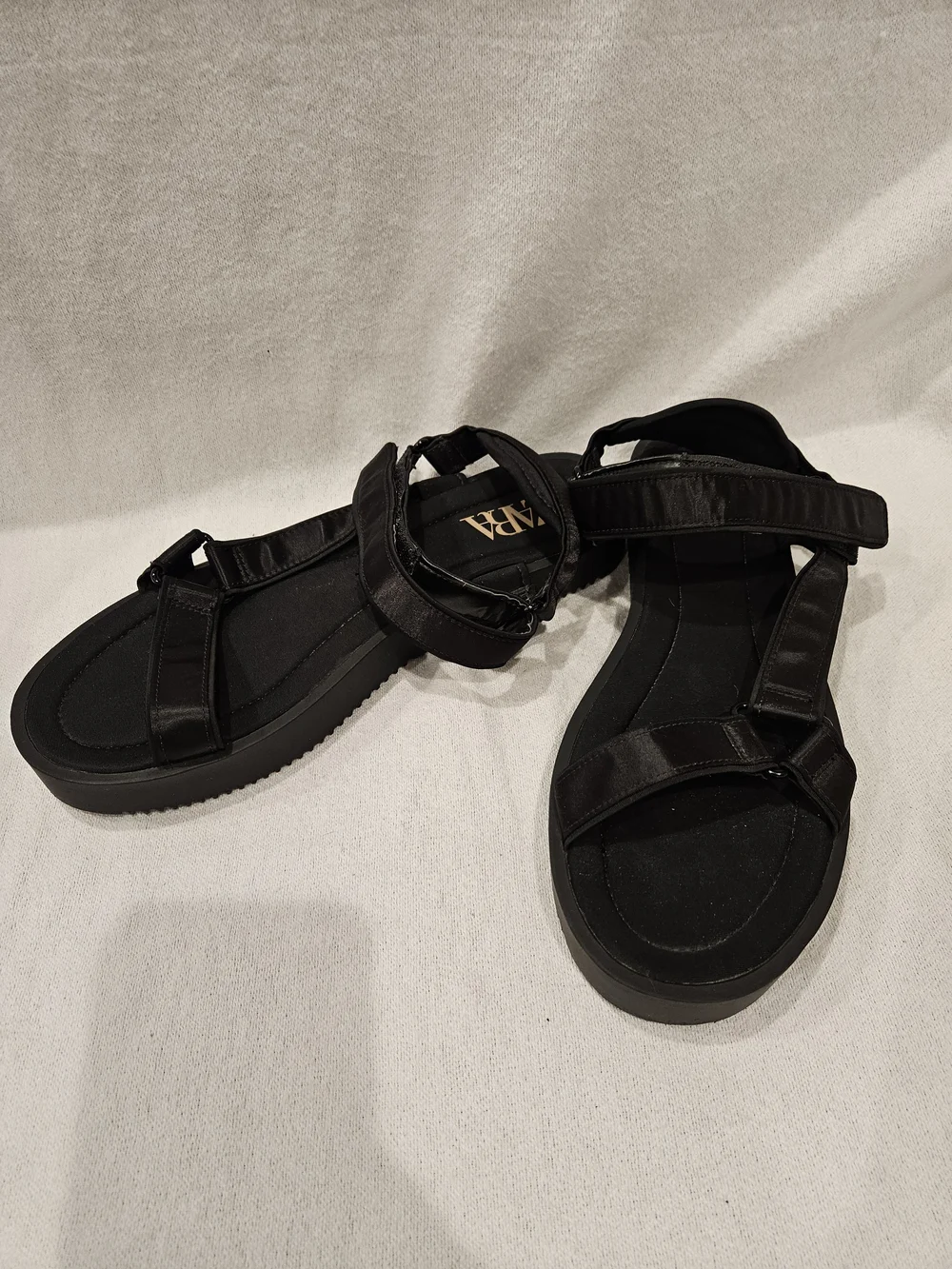 Zara Black Sport Sandals with Adjustable Straps US 10 - Picture 4 of 4